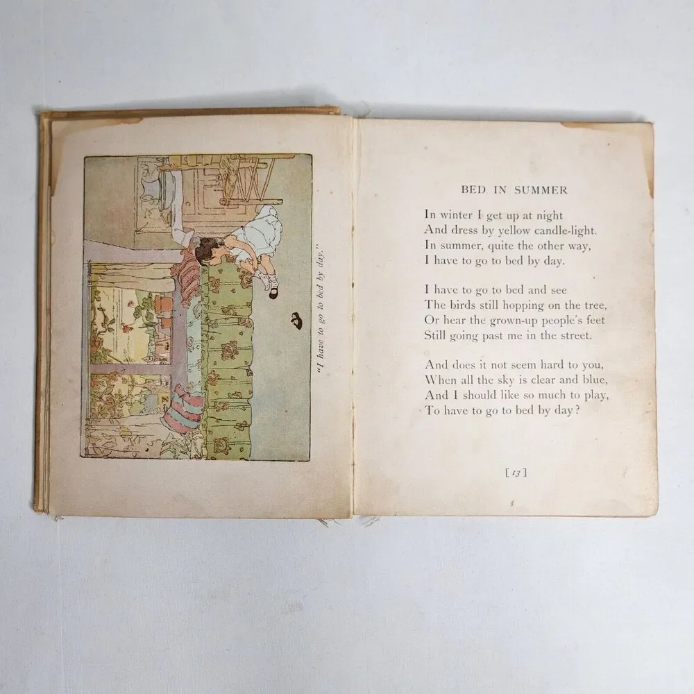 Antique 1902 A Child's Garden of Verses Robert Louis Stevenson Illustrated Book‎
